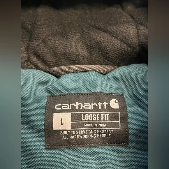 Carhartt Montana Loose Fit Duck Active Jacket—Greenstone Large - Picture 9 of 10